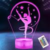 OkiyiD Luce notturna 3D da ginnastica, 16 colori, telecomando, decorazione per la stanza dei bambini, regalo di compleanno/Natale