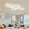 Qiaomao Plafoniera LED Soffitto Moderno Bianco 80cm, Dimmerabile Lampadario Soggiorno da Salotto Con Telecomando, Lampada da Parete Soffitto Camera da Letto Cucina e Ufficio Soggiorno Lampadari