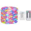 XVZ Catena Luminosa a LED a Batteria, 20 LED 2m 8 modalità con telecomando timer Impermeabile per Interni, Natale, Esterni, Giardino, Feste, Balcone, Matrimonio(Multicolore)
