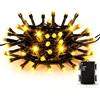 Flaspar Catena luminosa per esterni, 5 m, 50 LED, luce bianca calda, con timer da 6 ore, IP65, impermeabile, per interni ed esterni, decorazioni natalizie, feste