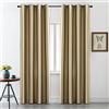 GIRASOLE HOME Coppia Tende Oscuranti Effetto Metallizzato Tenda Isolante per Soggiorno Camera Ufficio Balcone Porta Finestra 2 Pannelli con Occhielli (Oro, 140x235cm)