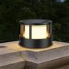FREEUP Lampione Solare LED Esterno, Luce Solare da Esterno,15W Lampade Solari da Giardino con Sensore Crepuscolare, Ip65 Impermeabile Lampioni da Giardino, Alluminio, Bianco Caldo, Nero