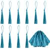 Fayemint 100 Pezzi Fatte Mano Nappe, Mini Nappe Blu, Nappine Segnalibro, per Segnalibri, Biglietti D'invito, Strumenti Musicali, Disegni Artigianali Fai-da-Te (Blu)