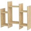 BAKAJI Libreria Bassa Scaffale 6 Ripiani in Legno MDF Tavolino Caffè Laterale Divano Design Moderno Arredamento per Soggiorno Salotto Casa o Ufficio Dimensione 77 x 65 x 22 cm (Quercia)