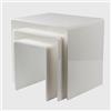 IKONA INNOVATION PLASTICS DESIGN | Tavolini Impilabili in Plexiglass, Set 3 pezzi, Spessore 8 mm | Design Elegante, Salvaspazio, per Salotto, Camera da Letto, Ufficio, Negozio, Colore Bianco