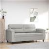 Gecheer Divano 2 Posti in Tessuto Microfibra, Moderno per Soggiorno, Grigio Chiaro, 170x77x80 cm