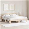vidaXL Struttura Letto con Testiera 180X200 cm Legno Massello Pino Finitura Naturale Design Minimalista Nessun Boxspring Necessario Struttura Durevole e Robusta per Adulti Letto Matrimoniale in Leg