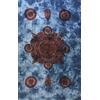 Seamar Telo Copritutto Arredo Singolo Lacy 140 x 220 cm 100% Cotone Telo Mare Copri poltrona Arazzo Batik Indiano (Blu)