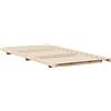 vidaXL Struttura Letto in Legno di Pino Marrone 90 x 210 cm. Stile Giapponese Moderno, Basso Profilo, con doghe. Facile da Montare e Finitura Opaca. Perfetta per Una Camera da Letto dal Design Minim