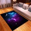 Sticker Superb. 3D Galaxy Space Star Tappeto Soggiorno Decorazione Camera da Letto Universo Pianeta Flanella Tappeto Viola Blu Rosso Arancio Tappeto da Gioco Antiscivolo per Bambini (Colorato D,60x90 cm)