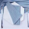 SYSUII Set di 12 tovaglioli di lino in tessuto rustico, riutilizzabili, tovaglioli decorativi da tavolo, in cotone e lino, per matrimoni, feste, decorazione - blu