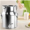 Generic 201 Bidone Acciaio Inox Litri per Olio con Rubinetto,lattina in Acciaio Inossidabile Contenitori Acciaio Inox per Olio di Oliva Recipiente Caraffa per Il Trasporto di Latte DT,Capacity-14L