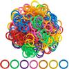 TIHOOD 210 anelli portadocumenti in plastica multicolore, flessibili, per carte, documenti e campioni, 7 colori (20 mm)