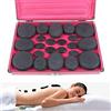 AOAPUMM Hot Stone - Set di 20 pietre riscaldanti in pietra calda basalto, con grande scatola di riscaldamento, terapia termica, sanitaria, massaggi