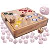 Engelhart - 350440 - Gioco del crollo dei maialini in ceramica - ecologico in legno - Gioco da tavolo per famiglie - Set con 60 maialini in ceramica - Dai 6 anni in su