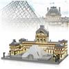 Finger Rock Blocchi di blocco architettura stradale Parigi Louvre, kit di modellismo architettura di fama mondiale, 3377 pezzi, mini mattoncini da costruzione, idee regalo per adulti o giovani