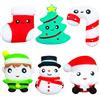 YAAVAAW Squishy Regali Natale Confezione da 6, Grandi Mochi Squishies Natalizi come Riempitivo per Sacchetti Festa, Giocattoli Fidget tipo Mochi Kawaii per Dettagli Festa, Riempitivo per Calze e Regali