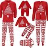 Lggwunsi Pigiama Natale Famiglia - Morbida Cotone Set Pigiami Natale Famiglia Scollo Rotondo Maniche lunghe Stampa Natalizia Indumenti da Notte per Papà Mamma e Bambini