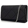 Emila Pochette nera glitter elegante da cerimonia piccola borsa donna brillantini clutch glitterata borsetta a mano per feste party da sera giorno ragazza signora di moda