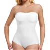 ONEW Body da donna senza spalline con spalline rimovibili, per la pancia, # 1 bianco., S