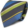 TigerTie ohne Markenname Cravatta in seta - blu royal verde giallo bianco striato - Cravatta in seta Tie