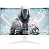 Z Z-Edge Z-Edge Schermo PC Gamer Curvo Bianco 27'' 300 Hz (DP1.4 × 2), 1 ms MPRT, FreeSync, FHD, 240 Hz (HDMI2.0 × 2), Monitor Gaming Bianco LED 16:9, Inclinazione Regolabile, 1500R VA, 4000:1, VESA