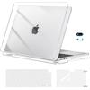MOSISO Custodia Compatibile con MacBook Air 13 Cover M5 M4 M3 M2 2026-2022 A3449 A3240 A3113 A2681, Case per MacBook Air 13,6'' Liquid Retina&Copritastiera&Pellicola&Copri Webcam, Trasparente