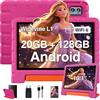 ZIOVO Tablet 10 Pollici Android 14 Tablet Bambini, 20GB RAM+128GB ROM(TF 1TB),WiFi 6, Widevine L1/Octa-Core/BT 5.0/8+5 MP/6000mAh/Tablet per Bambini,Tablet con EVA Caso - Rosa