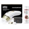 Braun Silk·expert Pro 5 Epilatore Luce Pulsata, Epilazione A Casa, Alternativa All'Epilazione Laser, Con Custodia, 2 Testine, Idea Regalo, Bianco/Oro, PL5140 e Satin Care Gel Per Depilazione Karite