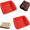 BMZXCH 2 Pezzi Stampo Plumcake Torta Silicone, 20 cm/8 Pollici Stampi da Forno in Tortiera Silicone Quadrato, Antiaderenti e Rilascio Rapido Tortiera in Silicona per Dolci per Pane, Torte