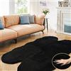 ORINOVA Tappeto Camera da Letto Nero 120x180 cm Salotto Morbido Lavabile Tappeto Moderno