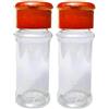 Wpppan 2 contenitori piccoli in plastica trasparente per sale, pepe, condimento, aceto, oliera, contenitore, comodo dispenser trasparente per spezie, saliera e pepe, accessori da cucina