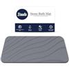 BAULA - Tappeto Bagno Diatomite 60x40 cm - Tappeto Bagno Assorbente - Tappeto Doccia Assorbente - Tappeto Diatomite Bagno Antiscivolo - Design Moderno Reversibile (2 Lati) - Stone Bath Mat
