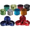 Black Leaf New Edge Grinder 4 pezzi Ø 50 mm H 40 mm verde chiaro chiusura magnetica con logo BL