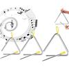 Bztzhm 3 Pezzi Percussione Triangolo, Triangolo di Percussioni Strumenti, Triangolo Musicale, Strumenti a Triangolo Musicale, Triangolo in metallo con bacchetta, per la Prima Educazione Musicale