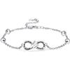 TANGPOET Braccialetto sorella per donne sorella regali di sorelle Always My Sister Friend bracciale per donne sorelle ragazze, misura unica, Argento sterling