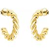 SOFIA MILANI - Orecchini da Donna in Argento 925 - Placcati in Oro - Orecchino a Perno a Croissant - E2715
