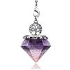 BOLFFU Pendolo di Orgonite, Albero della Vita, Pietra Chakra,Pendolo da Rabdomanzia,Amuleto di Cristallo Curativo Orgone, Piramide Esagonale for Wicca, Meditazione (Viola)