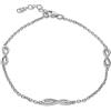 Tuscany Silver Bracciale regolabile da donna in argento sterling con simbolo infinito placcato rodio