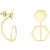 SOFIA MILANI - Orecchini da Donna in Argento 925 - Placcati in Oro - Orecchino a Perno ad Esagono - E1361