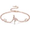 KINGWHYTE Bracciale da donna in argento Sterling 925, regolabile, collana dell'amicizia, gioiello regalo di compleanno, regalo per donne, ragazze, mamma, 7 inch, Argento sterling