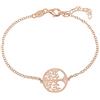 WANDA PLATA Bracciale Albero della Vita in Argento 925 Placcato Oro Rosa Braccialetto Portafortuna. Idee Regalo Donna Originale per Mamma Festa Della Mamma, Gioelli Scatolina Regalo
