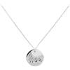 MILOR Collana donna in argento 925 placcato platino con ciondolo tondo LOVE - Elegante e ipoallergenica - Gioielli donna made in Italy - Regalo per Festa della mamma e compleanno