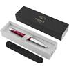 Parker Urban Twist, penna a sfera, magenta con finiture cromate, ricarica inchiostro blu a punta media, confezione regalo con custodia in velluto