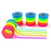 Modixun 20 rotoli di nastro evidenziatore trasparente scrivibile, con note adesive rimovibili, 5 colori vivaci, schede di annotazione, pennarelli per pagine adesive per libri, 0,8 cm x 5 m