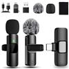 Sprifityy Microfono Wireless, per iPhone/Android/PC, cancellazione del rumore, microfono con clip plug-play, mini microfono per registrazione video, Vlog, YouTube, TikTok