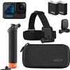 GoPro Pacchetto accessori HERO11 Black - Include batteria enduro extra (2 in totale), The Handler (impugnatura galleggiante), fascia per la testa + clip rapida e custodia per il trasporto