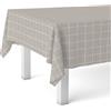 ECOMMERC3 Tovaglia cerata antimacchia rettangolare 180x140 cm Square Beige | Per la tavola di ogni sera, disegno mediterraneo, tela cerata impermeabile, si pulisce con un panno umido