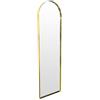 DRW Specchio da Terra o Parete in Metallo in Oro 170x50x3,5 cm