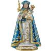 DRW Figura Vergine Pellegrina Patrona delle Missioni, Protettore e Guida dei Pellegrini in Resina Dipinta a Mano 8x4x13 cm